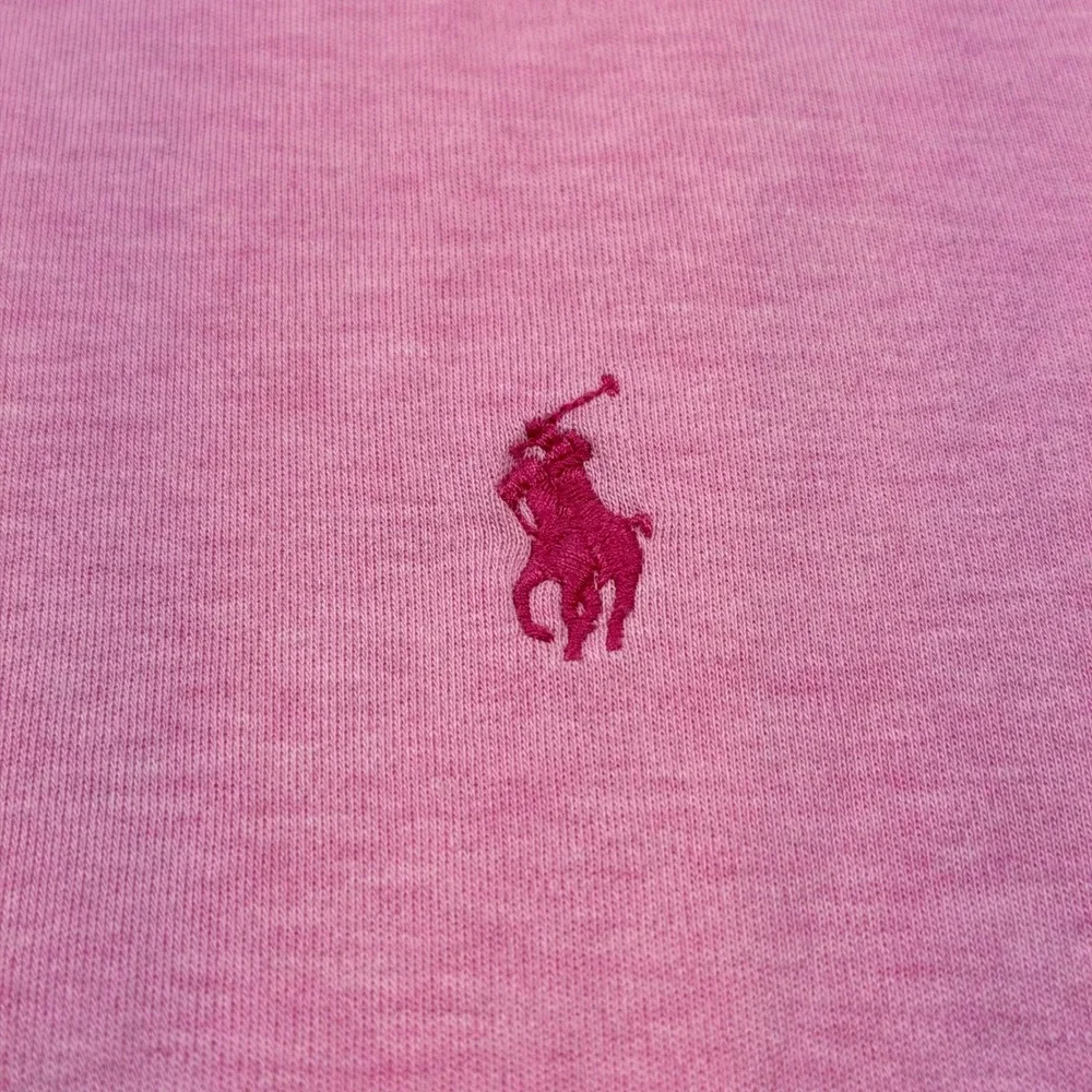 Polo Ralph Lauren Polo Shirt Mens Large Pink Good Heathered Short Sleeve‎ Logo